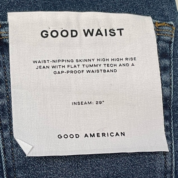 Good American Good Waist Distressed Ankle Skinny Jeans size 00 / 24 - Picture 10 of 13